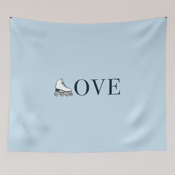 Item preview, Artistic Inline Skate LOVE Text Illustration designed and sold by TheEclecticKat.