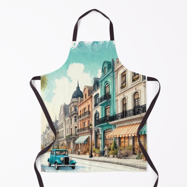Item preview, Vintage Car on Charming European Street designed and sold by AHMEDMAMADO.