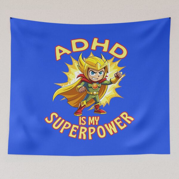Item preview, ADHD is My Superpower Hero designed and sold by JesterKrewArt.