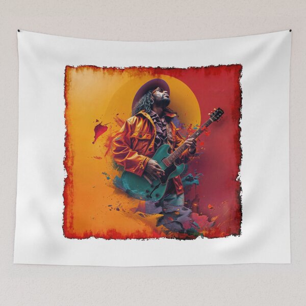 Item preview, Collage Wall Art T-shirt Design: Guitar Player designed and sold by ForeverPrintsOK.