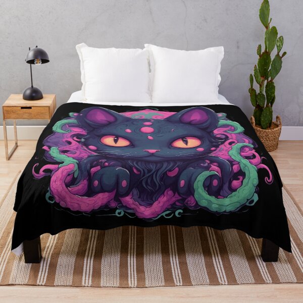 Item preview, Cathulhu, Lovecraftian Cat, Pink Tentacles, Kawaii Cute designed and sold by Burn-Ego.