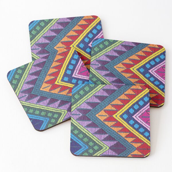 Item preview, Mayan weaving style guatemalan mexican rainbow hippie design designed and sold by AuroraXGreen.