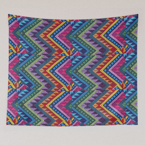 Item preview, Mayan weaving style guatemalan mexican rainbow hippie design designed and sold by AuroraXGreen.