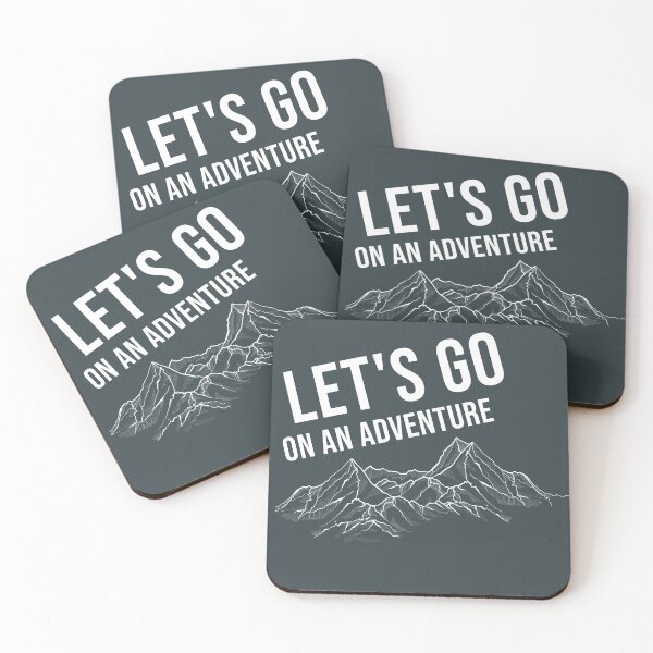 Item preview, Let's go on an adventure, mountain hike, nature lover designed and sold by Matoforma.