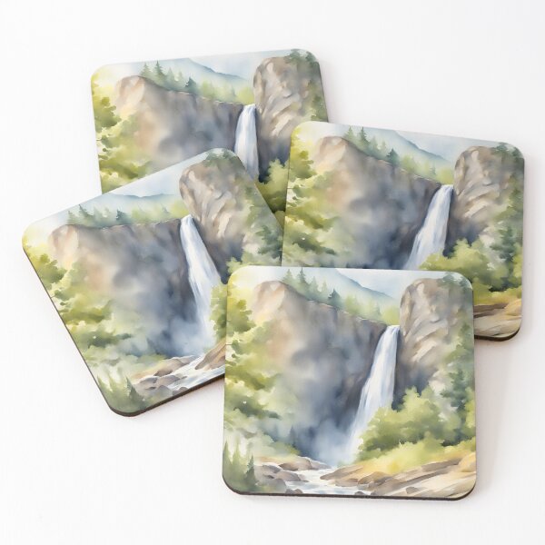 Item preview, High Waterfall in Summer Forest designed and sold by CalmnessbyChoice.