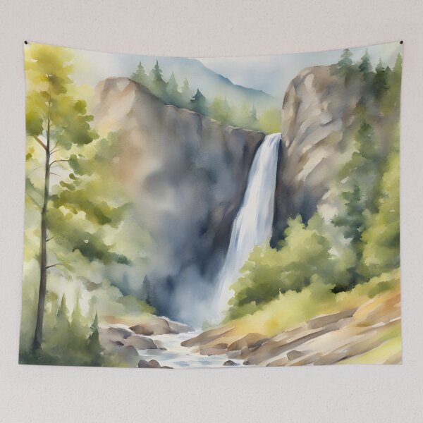 Item preview, High Waterfall in Summer Forest designed and sold by CalmnessbyChoice.