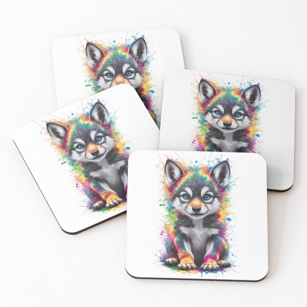 Item preview, Rainbow Puppy - Watercolor Explosion of Colors designed and sold by BajoTShop.