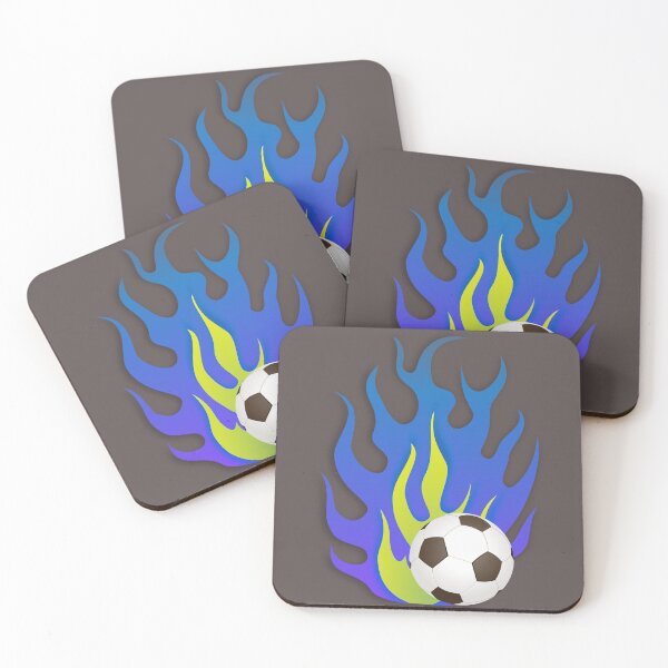 Item preview, Soccer fire blue green designed and sold by Alohamagic.