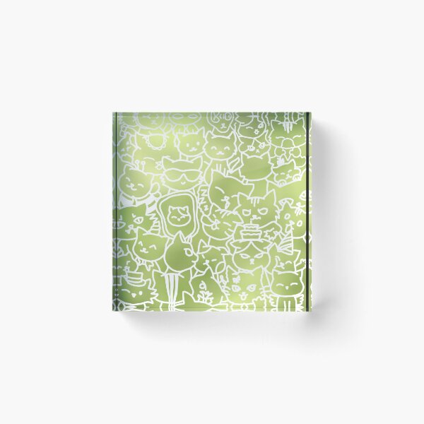 Item preview, GREEN CAT DOODLE designed and sold by ulricateodoro.