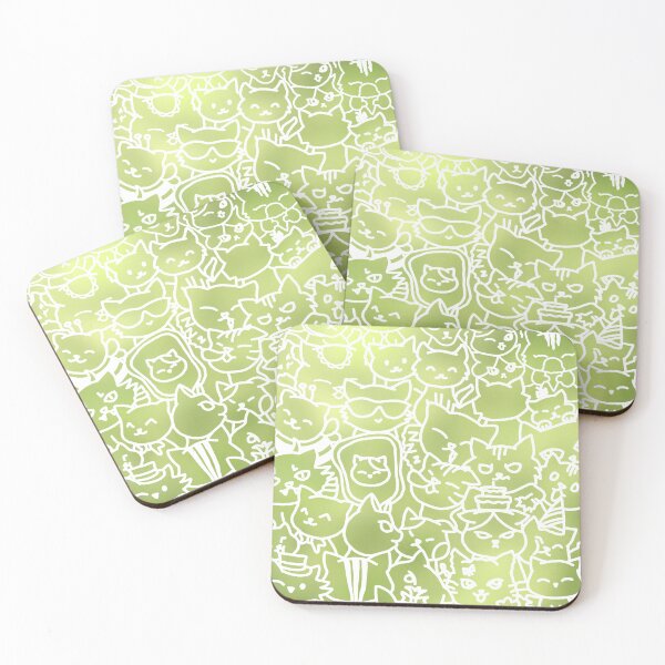 Item preview, GREEN CAT DOODLE designed and sold by ulricateodoro.