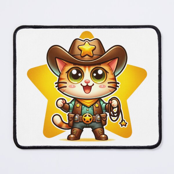 Item preview, Kawaii cowboy cat designed and sold by NTKSHOP11.