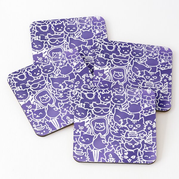 Item preview, PURPLE CAT DOODLE designed and sold by ulricateodoro.