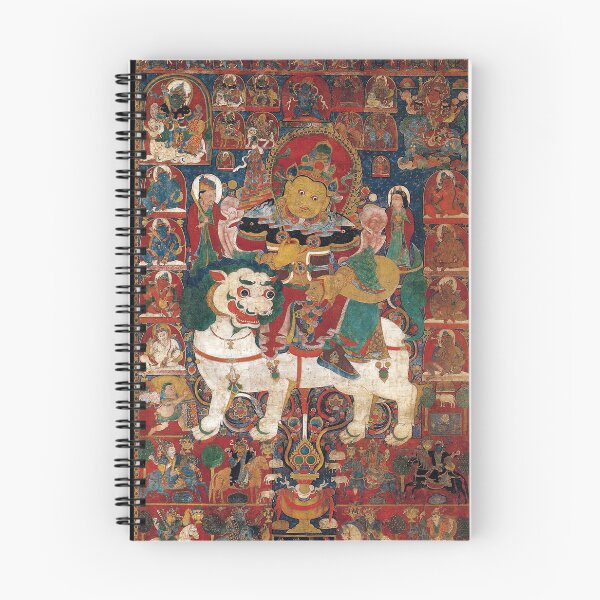 Item preview, Mandala 199 Vaishravana Buddhist Protector Riding A Lion 1300s designed and sold by GuyBlank.