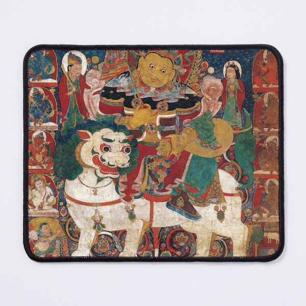 Item preview, Mandala 199 Vaishravana Buddhist Protector Riding A Lion 1300s designed and sold by GuyBlank.