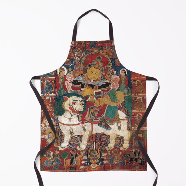 Item preview, Mandala 199 Vaishravana Buddhist Protector Riding A Lion 1300s designed and sold by GuyBlank.