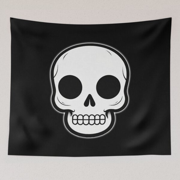 Item preview, Simple White Skull Cartoon, Goth Design designed and sold by Burn-Ego.