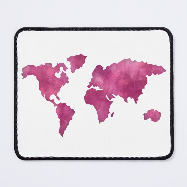 Item preview, Pink watercolor worldmap designed and sold by dudaoliveira.art.