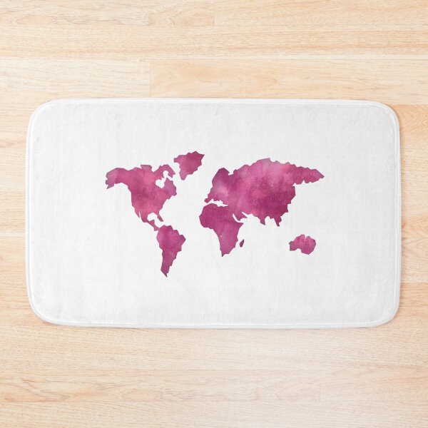 Item preview, Pink watercolor worldmap designed and sold by dudaoliveira.art.