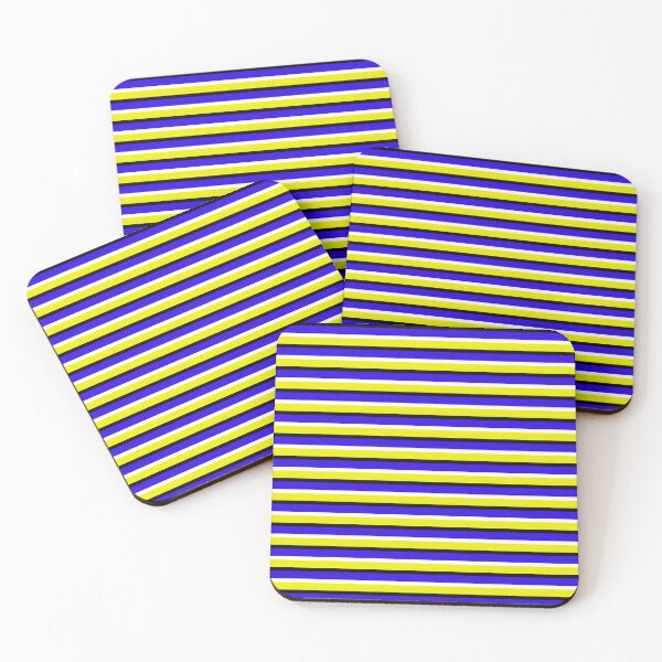 Item preview, Yellow Blue Stripes Pattern designed and sold by PatternTitan.