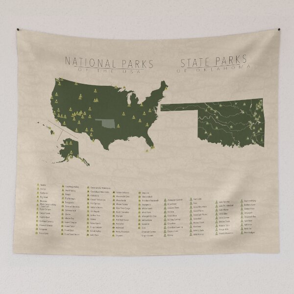 Item preview, US National Parks - Oklahoma designed and sold by FinlayMcNevin.
