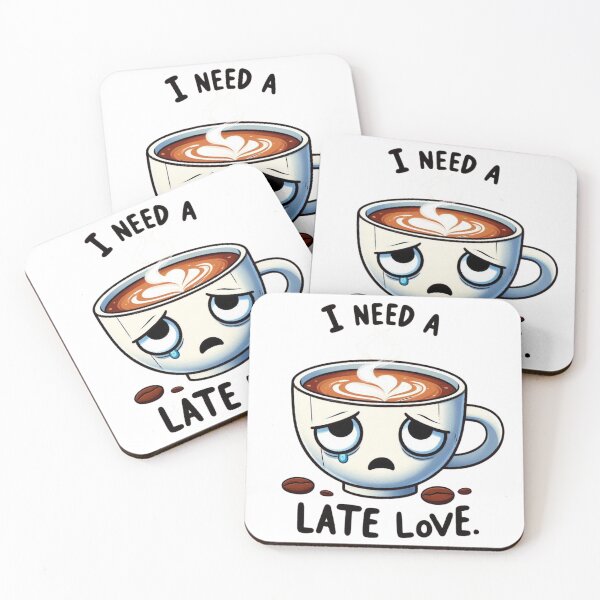 Item preview, "I Need a Latte Love - Cute Coffee Cup Design" designed and sold by ManeeStore.