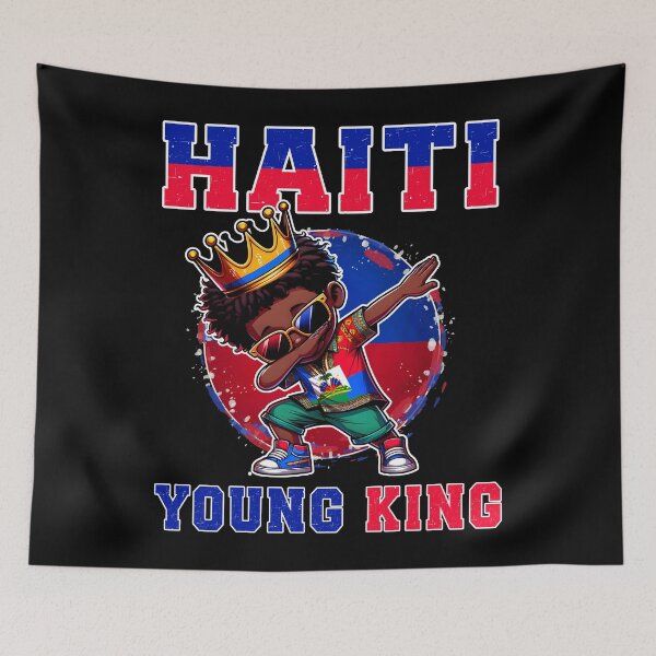 Item preview, Haiti Young King Haiti Flag Melanin for Black Boys Kids designed and sold by NUMAcreations.