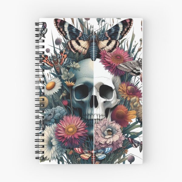 Item preview, Vintage Skull and Botanicals Illustration - Unique Gothic Artwork designed and sold by MiszungART.