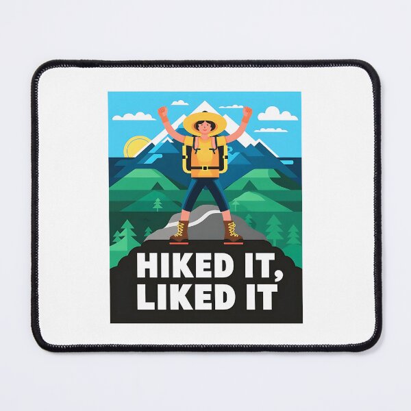 Item preview, Hiked It Liked It Funny Hiking Cartoon designed and sold by PMCreative.