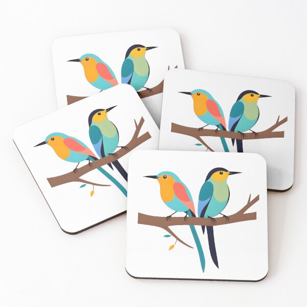 Item preview, Two Colorful Birds on a Branch designed and sold by MrKATORSKI.