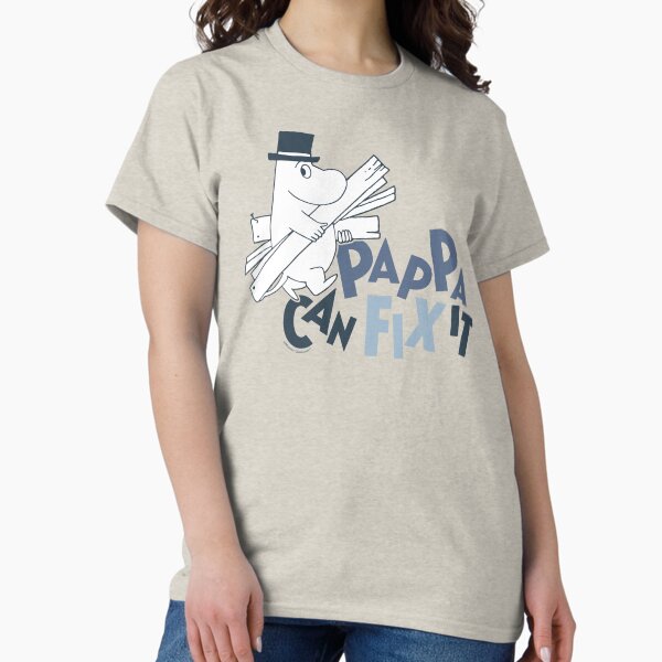 Item preview, Moomin Pappa Can Fix It Blue Text designed and sold by MoominStore.