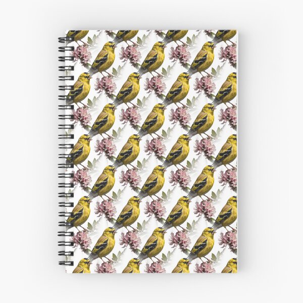 Item preview, An  American Goldfinch Surrounded By Rhododendron Flowers Pattern designed and sold by taiche.