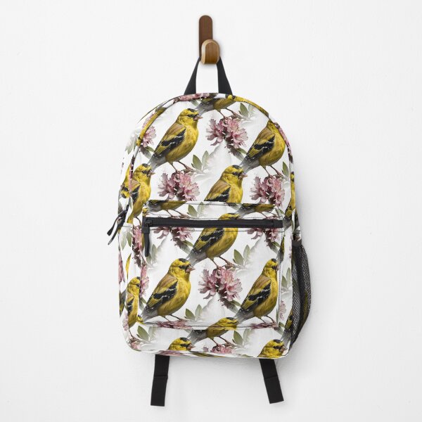 Item preview, An American Goldfinch Surrounded By Rhododendron Flowers Pattern designed and sold by taiche.
