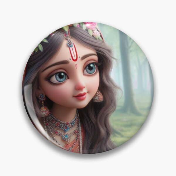 Artikelvorschau, Die schöne Radha Rani spricht mit einem Freund über Krishna entworfen und verkauft von VrindaArts.