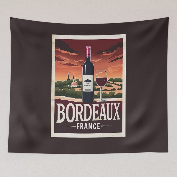 Item preview, A Vintage Travel Illustration of Bordeaux - France designed and sold by GoodOldVintage.