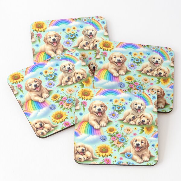 Item preview, Happy Golden Retrievers Puppies designed and sold by Wags & Tails.
