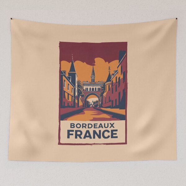 Item preview, A Vintage Travel Illustration of Bordeaux - France designed and sold by GoodOldVintage.