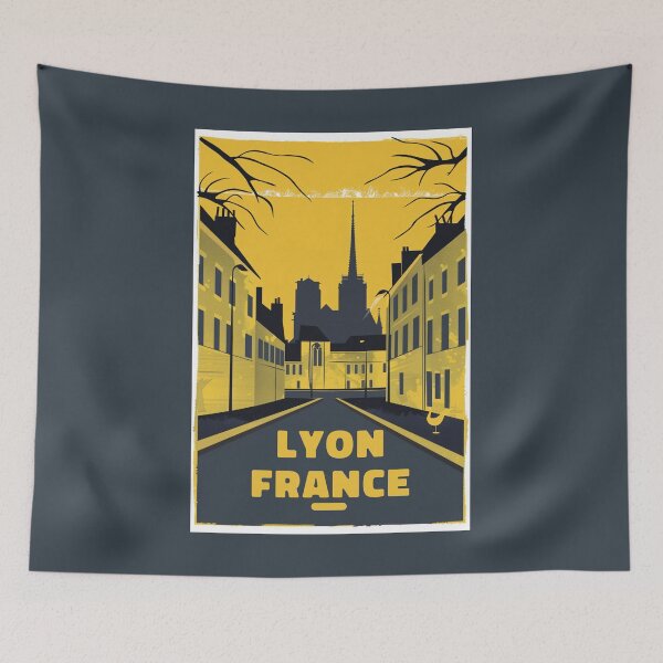 Item preview, A Vintage Travel Illustration of Lyon - France designed and sold by GoodOldVintage.