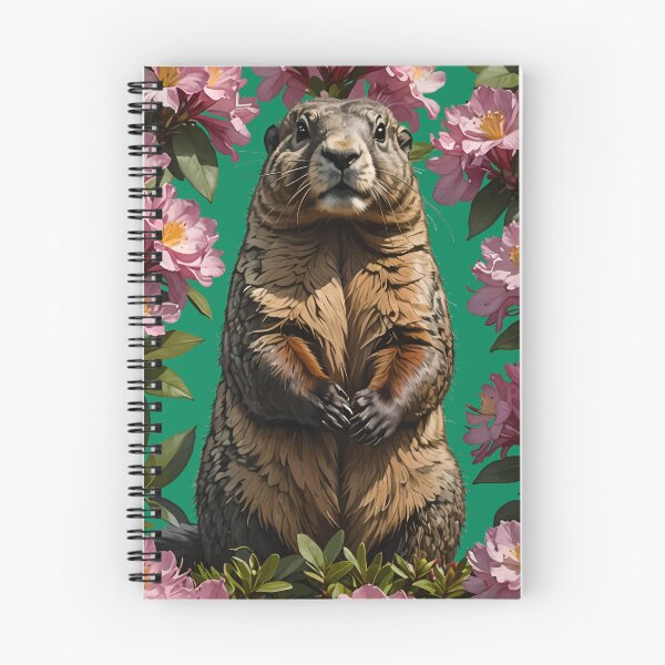 Item preview, An Olympic Marmot Surrounded By Rhododendron Flowers designed and sold by taiche.