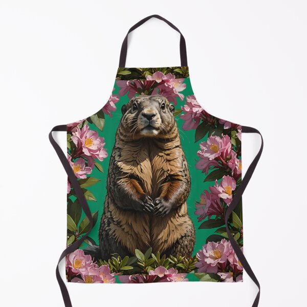 Item preview, An Olympic Marmot Surrounded By Rhododendron Flowers designed and sold by taiche.