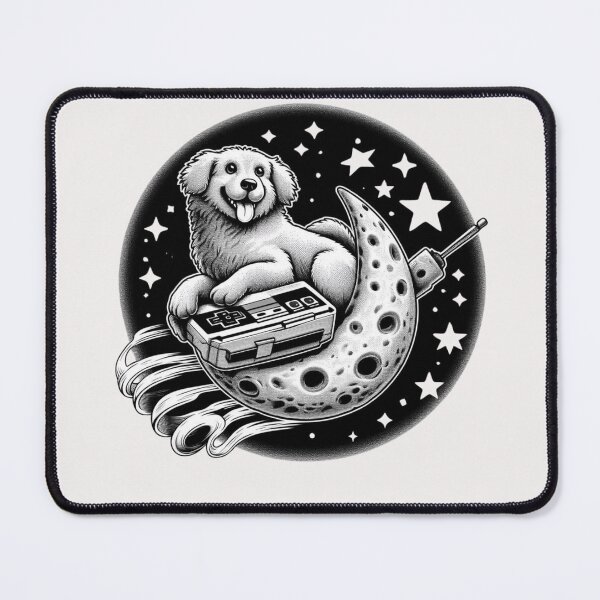 Item preview, dogs in space retro, funny galaxy, dog moon 90s designed and sold by ELK20.