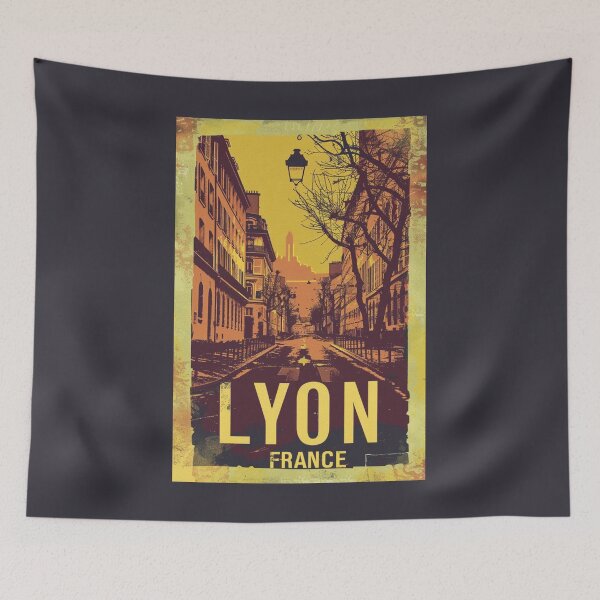Item preview, A Vintage Travel Illustration of Lyon - France designed and sold by GoodOldVintage.