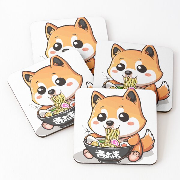 Item preview, Copy of cute kawaii dog eating ramen  designed and sold by Teemajestic.