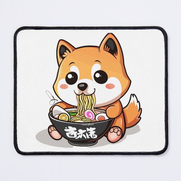 Item preview, Copy of cute kawaii dog eating ramen  designed and sold by Teemajestic.