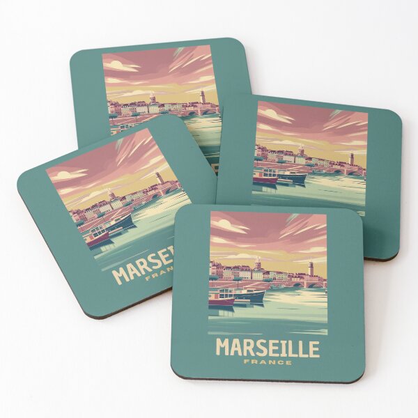 Item preview, A Vintage Travel Illustration of Marseille - France designed and sold by GoodOldVintage.