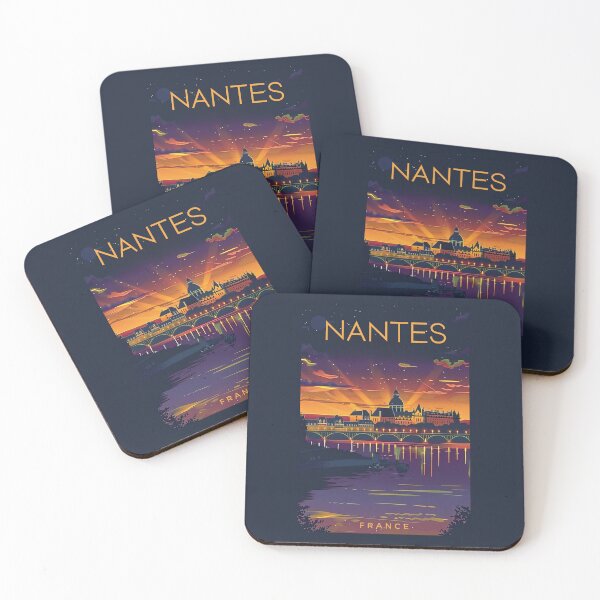 Item preview, A Vintage Travel Illustration of Nantes - France designed and sold by GoodOldVintage.