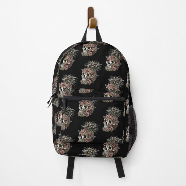 Item preview, Flower Shape Skull Tropical Summer Fruit Print, grunge sugar skull,Skull Pineapple, fruit summer Retro style designed and sold by Collagedream.