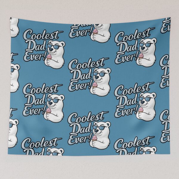 Item preview, Coolest Dad Ever! Funny Polar Bear Father with Ice Cream designed and sold by KLArtzStore.
