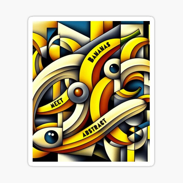 Item preview, Bananas meet abstract - banana cubist style designed and sold by Funny-Banana.
