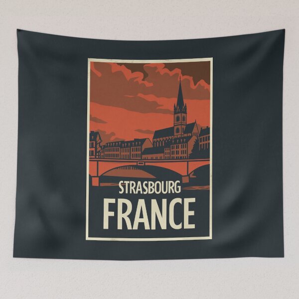 Item preview, A Vintage Travel Illustration of Strasbourg - France designed and sold by GoodOldVintage.
