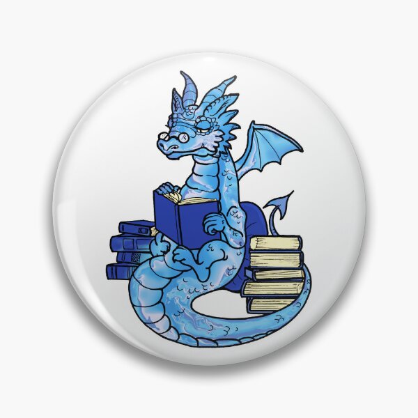Artikelvorschau, Ein blauer Buchwyrm entworfen und verkauft von FlutterKatArts.